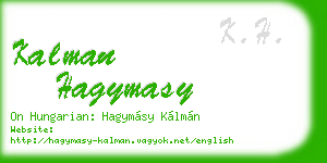kalman hagymasy business card