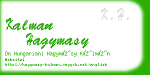 kalman hagymasy business card